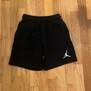 Jordan Kids Black Shorts with White Logo Size Small 8-10 years